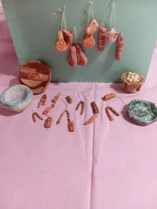 Miniature per presepe - Banco macellaio