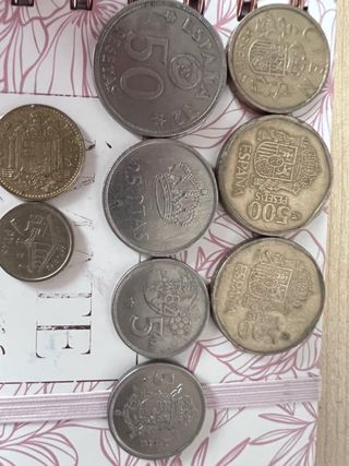 Colección de monedas antiguas(9 en total)