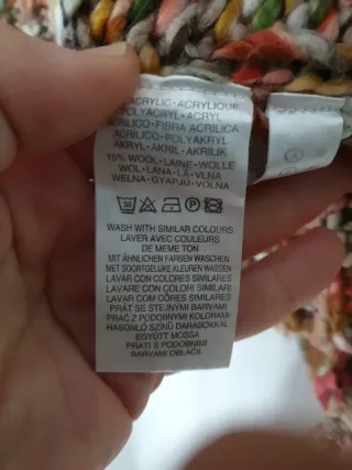 Jersey mujer cuello y cremallera multicolor