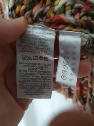 Jersey mujer cuello y cremallera multicolor