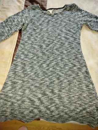 Jersey de mujer gris y blanco