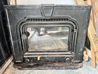 Cassette de chimenea de Hierro Fundido Negra