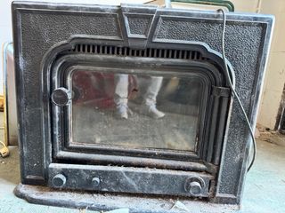 Cassette de chimenea de Hierro Fundido Negra