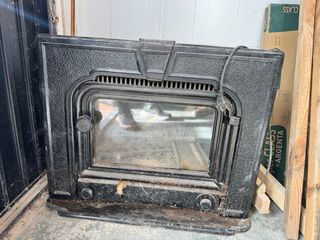 Cassette de chimenea de Hierro Fundido Negra