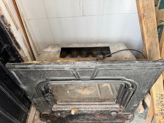 Cassette de chimenea de Hierro Fundido Negra