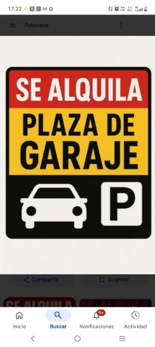 Alquilo plaza de garaje