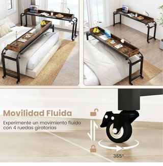 Mesa de Sobrecama con 4 Ruedas (sin desembalar)