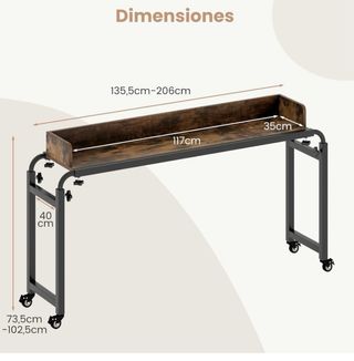 Mesa de Sobrecama con 4 Ruedas (sin desembalar)