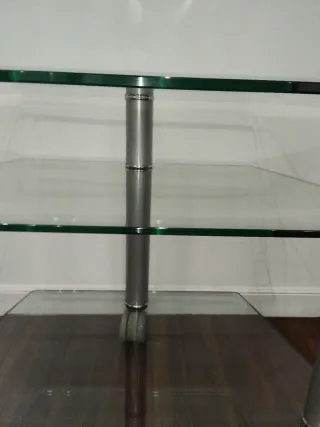 Mesa TV cristal 3 baldas