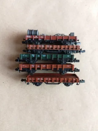 Lote 5 vagones perfil bajo