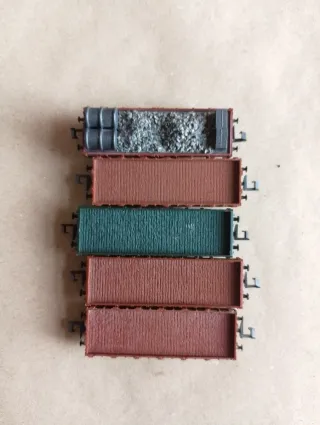 Lote 5 vagones perfil bajo