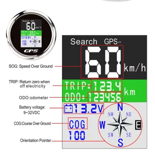 Velocímetro Digital GPS CX8050 Barco