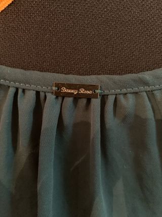 Vestito verde petrolio maniche lunghe