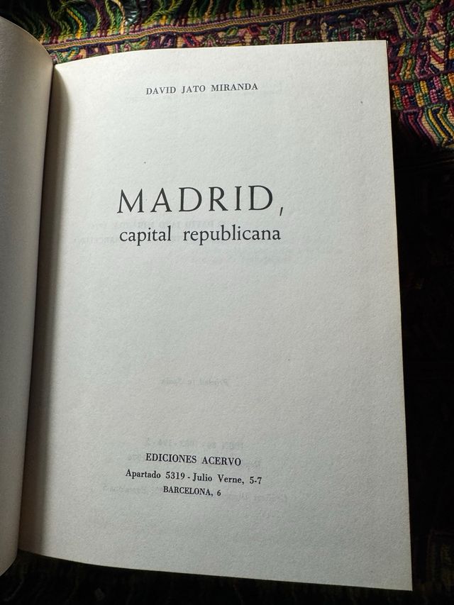 Madrid, Capital Republicana  David Jato Miranda