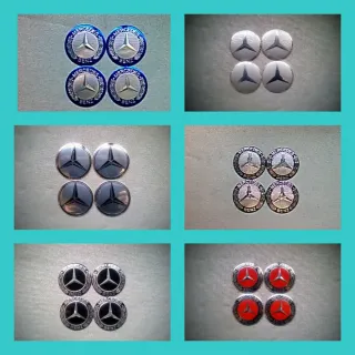 Pegatinas 56mm Mercedes tapabuje centro rueda logo