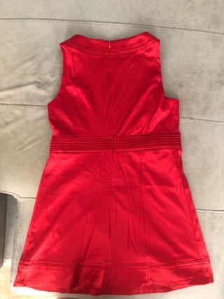 Vestido Rojo Blanco Talla 40
