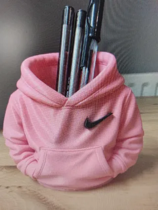 Portapenne rosa stile felpa Nike
