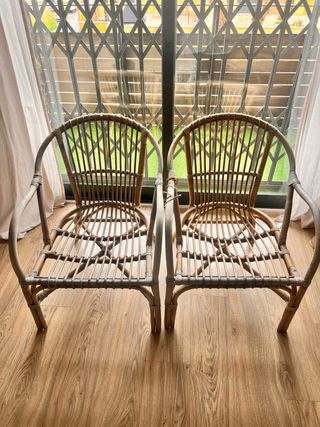 sillón sillones de ratan - bambú para exterior