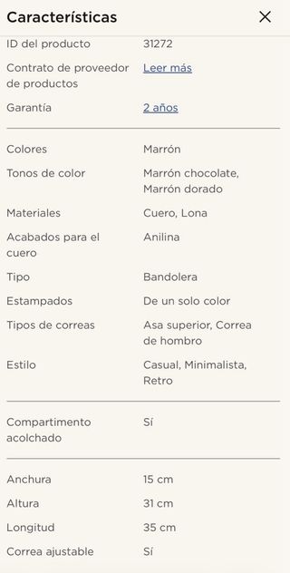 Bandolera de piel y lona