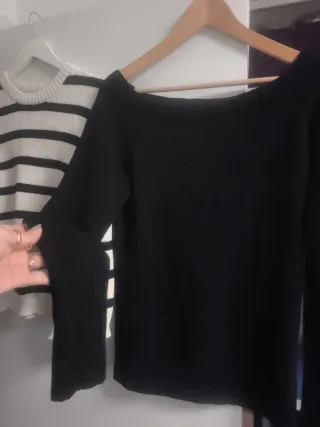 Lote 2 jerséis rayas y negro talla única