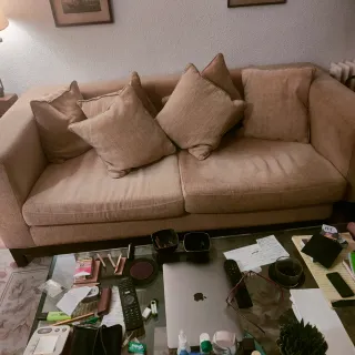 Sofá de 2 plazas beige