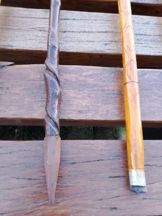 Bastones artesanales de madera 27€cada uno