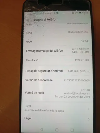 HUAWEI P10 Negro