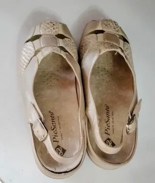 Sandalias Pie Santo Talla 36 Doradas