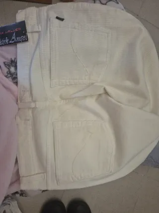 Pantalón campana beige pana