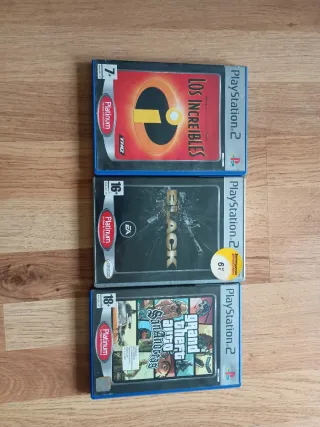 Lote 3 Juegos PS2: Black, GTA SA, Los Increíbles
