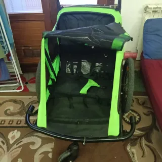 Remolque de bici para niños + 18 meses de 2 plazas