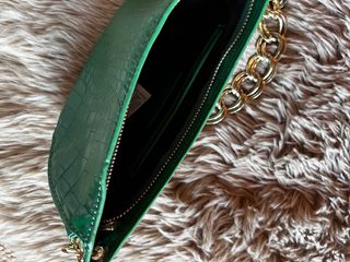 Bolso Zara efecto cocodrilo verde
