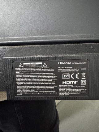 Televisor Hisense 40” LED (Mod. 40A5600F)