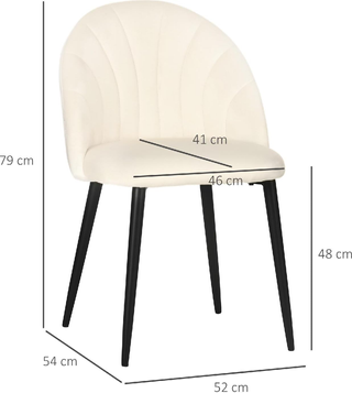 Set 2 Sedie da Salotto e Sala da Pranzo Imbottite