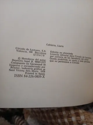 Libro :"La Barraca" Vicente Blasco Ibañez