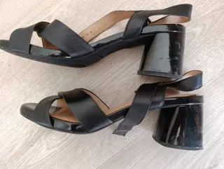 Sandalias Geox Negras Tacón