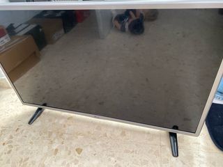 Televisor Negro y Plateado