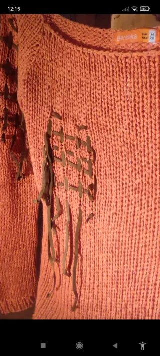 Jersey Bershka calado cuero