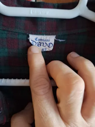 Camisa cuadros verde y granate