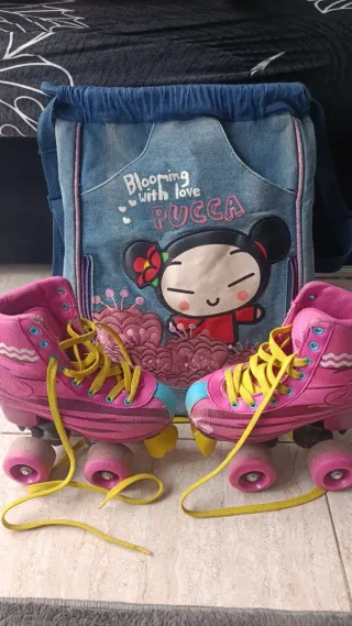 Patines Soy Luna Talla 30/31 + Funda