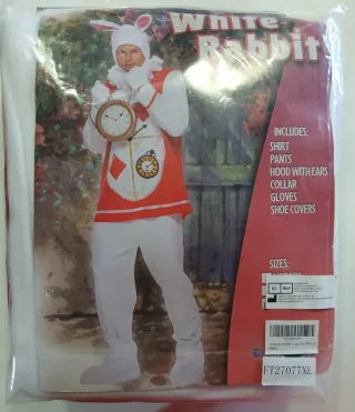 Disfraz Conejo Blanco Hombre Talla XL
