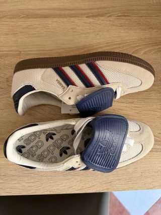 NUEVOS Adidas Samba LT Mujer Talla 38 Beige/Azul