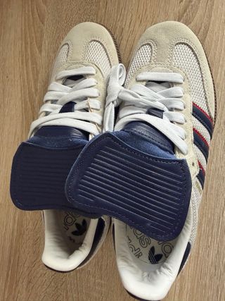 NUEVOS Adidas Samba LT Mujer Talla 38 Beige/Azul