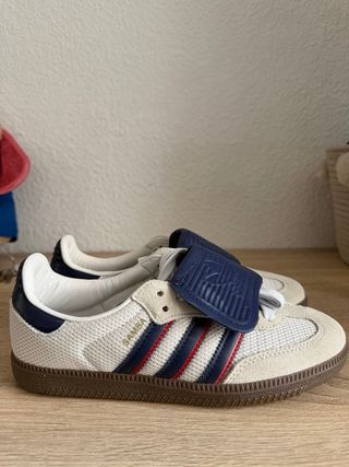 NUEVOS Adidas Samba LT Mujer Talla 38 Beige/Azul
