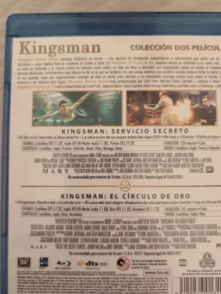 Kingsman Blu-ray Colección 2 Películas