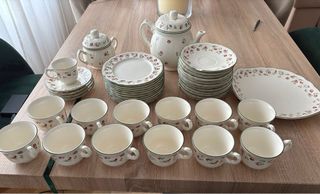 Juego 12 servicios café/postre San Claudio