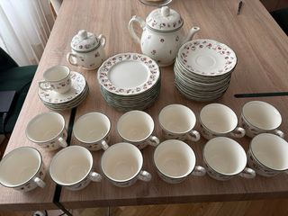 Juego 12 servicios café/postre San Claudio