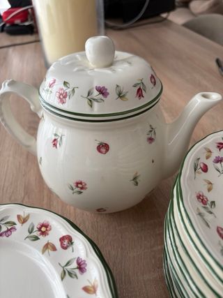 Juego 12 servicios café/postre San Claudio