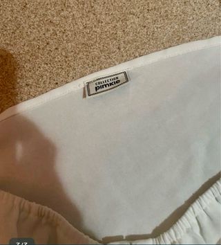 Blusa blanca mujer manga abullonada