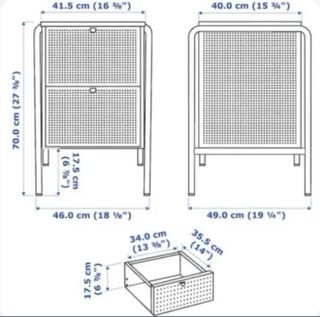 Comodini metallici verdi NIKKEBI